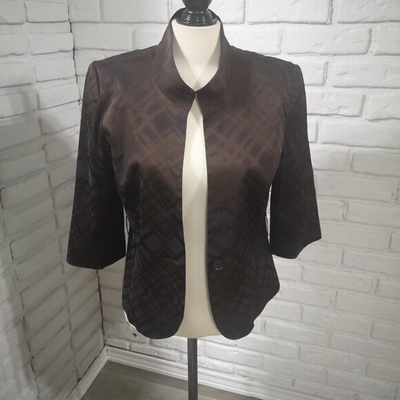 le chateau Ladies Size Large Bronze & Black Made in Canada Lined Blazer - Picture 6 of 10